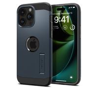 Spigen Cover per iPhone 15 Pro Max, Tough Armor MagFit, Compatibile con MagSafe - Metal Slate