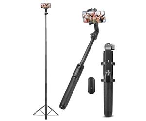 Spigen Treppiede Smartphone Bastone Selfie 160 cm Wondersnap S560W Selfie Stick con Telecomando per iPhone, Galaxy, Pixel, Xiaomi, GoPro etc - Nero