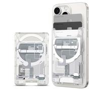 Spigen Ultra Hybrid MagFit Portafoglio Magsafe Wallet Magnetico Portacarte Compatibile con iPhone 17/16/15/14/13/12 Modelle, Accessori MagSafe - ZeroOne Bianco