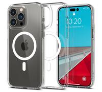 Spigen Cover Ultra Hybrid MagFit, Compatibile con MagSafe, Custodia Magnetica per iPhone 14 Pro - Bianco