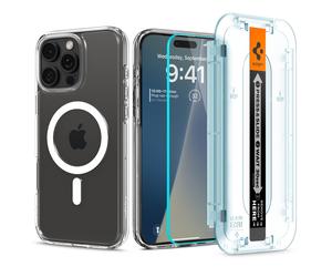 Spigen Ultra Hybrid MagSafe, bianco + vetro tR EZ Fit Pack - iPhone 16 Pro Max
