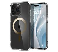 Spigen Cover per iPhone 15 Pro Max, Ultra Hybrid MagFit, Compatibile con MagSafe - Clear Gold