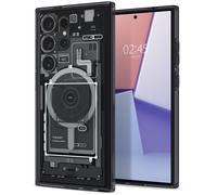 Spigen Cover Compatibile con Samsung Galaxy S24 Ultra, Ultra Hybrid Metal Ring MagFit - Zero One Black