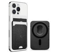 Spigen Urban Fit MagFit Portafoglio Magsafe Wallet Magnetico Portacarte Compatibile con iPhone 17/16/15/14/13/12 Modelle, Accessori MagSafe - Nero