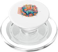 Spighe colorate di dinosauro magico per gli amanti dei dinosauri Dino World PopSockets PopGrip per MagSafe