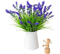 Spighe di Lavanda Artificiali 35cm Realistiche per Esterni(Purple)