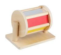 spiinning Rainbow Drum - Giocattolo Di Sviluppo Sensoriale | Giocattoli Montesori in Legno Arcobaleno per Bambino, Rullo con Suono, Tamburo a Sonaglio Rotante, Giocattolo Di Sviluppo Sensoriale per