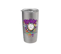 Spike Break The Net Pallavolo Giocatore Graffiti Art Bicchiere termico in acciaio inox doppia parete