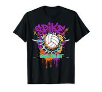 Spike Break The Net Pallavolo Giocatore Graffiti Art Maglietta