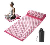 Spike Mat Meditation Set | Pressure Massage Mat with Pillow for Neck and Back Relief | Ideal Meditation Accessories for Home, Uffici, or Travel | Enhance Comfort and Relaxation