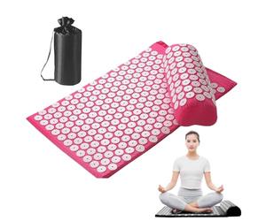 Spike Mat - Pressure Point Mat, Therapeutic Massage Cushion, Long Lasting Relaxation Kit | Meditation Accessories for Home Office Travel Back Neck Comfort Reliief Body Recovery Session
