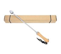 Spike per birra Beerspike Caranelizzatore per birra Caramellatore per birra Scalda birra Manico in vero legno, sfera in acciaio inossidabile 100% sicura per alimenti e antiruggine (MODEL 1)
