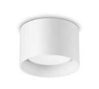 Plafoniera Moderna Spike Metallo Bianco 1 Luce Gx53 9W 3000K Luce Calda
