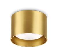 Plafoniera Moderna Spike Metallo Ottone 1 Luce Gx53 9W 3000K Luce Calda