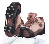 Spikes per stivali da neve e ghiaccio, antiscivolo, 10 denti, in acciaio, unisex, ramponi da passeggio invernali, per escursionismo, arrampicata su roccia