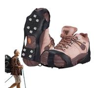 Spikes per stivali da neve e ghiaccio, antiscivolo, a 10 denti, per scarponi da neve, ramponi per passeggiate invernali, per donne e uomini, , arrampicata, alpinismo, escursioni con zaino in