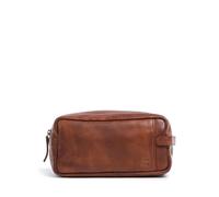 Spikes & Sparrow Apache Borsa da toilette marrone, pelle, 27 x 14 x 11cm