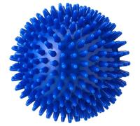 Spiky Massage Ball, 10cm Diameter, Blue, Relieves Tension, Stimulates Blood Circulation, Light Tissue Massage, Ideal for Sore Muscles and Aching Joints, (Eligible for VAT relief in the UK)