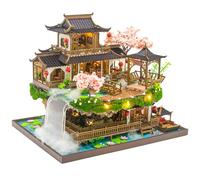 Spilay Kit fai da te in miniatura, casa delle bambole in legno 3D con mobili e carillon e LED, scala 1:24, regalo creativo fatto a mano per adulti e ragazzi - Fairyland - L2502