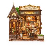 Spilay Kit fai da te in miniatura per adulti, kit casa delle bambole in | Con luce calda e mobili, set da costruzione in legno per libreria, esposizione della casa e regali creativi per gli amanti