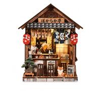 Spilay Kit fai da te in miniatura per adulti, mini casa delle bambole e | Con luce LED calda e mobili, set artigianale in legno 3D per decorazione libreria, esposizione domestica