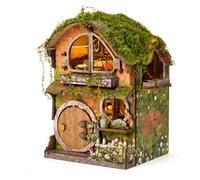 Spilay Kit fai da te per casa delle bambole in miniatura, foresta da favola | Con luce calda e mobili dettagliati, artigianato creativo fai da te per decorazione libreria, decorazione della stanza e