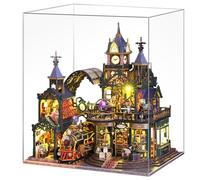 Spilay Kit fai da te per casa delle bambole in miniatura, kit fai da te, modello mini casa, scala 1:24, kit creativo per casa delle bambole con copertura antipolvere e carillon, miglior regalo di