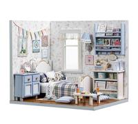 Spilay Kit fai da te per casa in miniatura, con luce a LED, kit per la casa delle bambole con luce a LED, kit per la costruzione di mini case, angolo libro per adulti, decorazione creativa per