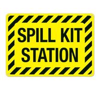 Spill Kit Cartello Stazione Segnali di Sicurezza in Metallo Segnale di Sicurezza NO.3772 Targa in Metallo di Sicurezza 20 x 30,5 cm - Segnale Chiaro per Uso Domestico e Commerciale