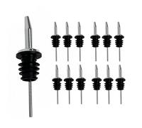 Spill-Stop Beccucci erogatori Conici cromati con Poly-Kork, Metallo, Nero/Argento