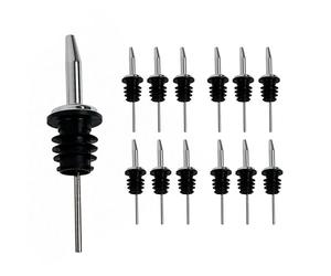 Spill-Stop Beccucci erogatori Conici cromati con Poly-Kork, Metallo, Nero/Argento