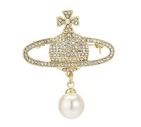 Spilla 2 pezzi Spille di perle di strass Giove Saturno Abbigliamento Spille Accessori per abiti Corpetto