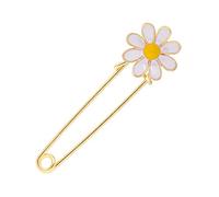 Spilla 3 spille a margherita floreali dorate Spilla di perle antiscivolo per restringere i perni in vita dei pantaloni per fissare la vita