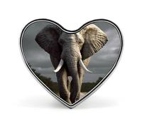 Spilla 3D a forma di cuore con elefante, in lega di alluminio, per regalo di San Valentino, spille per giacche, zaini e altri vestiti