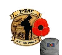 Spilla '80° giorno del D Day, 1944-2024 Distintivo '80° giorno del D, spille '80° D-Day, onorare il sacrificio e la vittoria, collezione souvenir