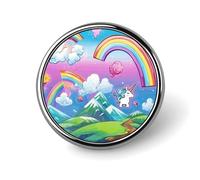 Spilla a bottone arcobaleno personalizzata in metallo spille da bavero distintivi classica spilla rotonda spilla novità unica spille smaltate carino divertente pin back pulsante distintivo per giacche