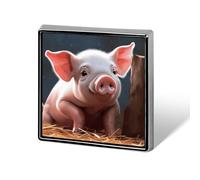 Spilla a bottone Foolish Cute Pig1, classica spilla a forma di cuore, squisita spilla alla moda, elegante spilla da bavero, spille personalizzate, bottoni per abbigliamento, zaino, cappello, giacche,