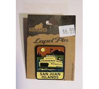 Spilla A Bottone - ISOLE SAN JUAN, Stato Di Washington - Design Del Traghetto