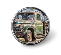 Spilla a bottone per auto con vecchio camion personalizzato in metallo spille distintive classica spilla rotonda spilla novità unica spille smaltate carino divertente pin back pulsante distintivo per