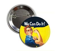 Spilla a bottone Rosie The Riveter - We Can Do It! Made in USA, Alluminio, Alluminio