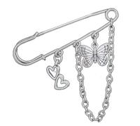 Spilla a catena a stella coreana per le donne uomini vestito arredamento vita stringitore nappe pin scarpe ornamento gioielli accessori spille donna, One Size, come descritto