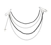 Spilla a catena con nappe con perle finte per un abbigliamento quotidiano versatile spilla regalo, One Size, come descritto