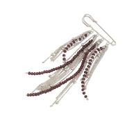 Spilla a catena - Gioielli in stile hip-hop - Spilla con perline e per ung - Per uomo abito cappotto cappello incontri festa quotidiano viaggio business