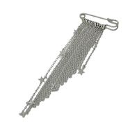 Spilla a catena in metallo con nappe, leggera costruzione accento per una lunga durata e miglioramento del fascino spilla a catena, One Size, come descritto