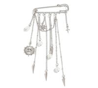 Spilla a catena in metallo con nappe, leggera costruzione accento per una lunga durata e miglioramento del fascino spilla a catena, One Size, come descritto