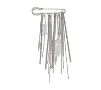 Spilla a catena in metallo con nappe, leggera costruzione accento per una lunga durata e miglioramento del fascino spilla a catena, One Size, come descritto