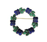 Spilla a corona di fiori a due toni, spilla a fiore smaltata con smalto a goccia, gioielli da donna, Misura unica, Lega di acciaio, Nessuna pietra preziosa