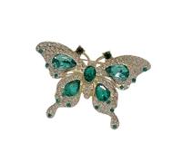 Spilla a farfalla colorata con diamanti, design semplice e di alta qualità, cassapanca per uccelli e accessori floreali, 2.1*3CM, Acciaio inossidabile, Nessuna pietra preziosa