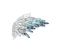 Spilla a farfalla con cristalli multicolore, comoda costruzione in lega, facile da indossare su sciarpe, cappelli, gioielli retrò alla moda con accento di diamanti