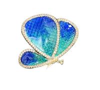 Spilla a farfalla con pietre preziose accentate in lega di alta qualità, versatile, abbellimento per abbigliamento quotidiano occasioni gioielli spilla a farfalla colorata